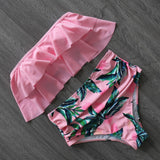 Wenkouban New Sexy Bikinis Women Swimsuit High Waist Bathing Suit Print Floral Swimwear Push Up Bikini Set Vintage Beach Wear Biquini