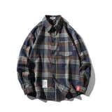 Wenkouban Plaid Shirts Men Streetwear Casual Versatile 2023 Autumn  High Quality Male Oversized Retro Flannel Long-sleeved Shirts