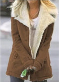 Wenkouban 2023 new hot-selling lapel printing single-breasted long-sleeved plush plush coat women's coat winter coat women elegant
