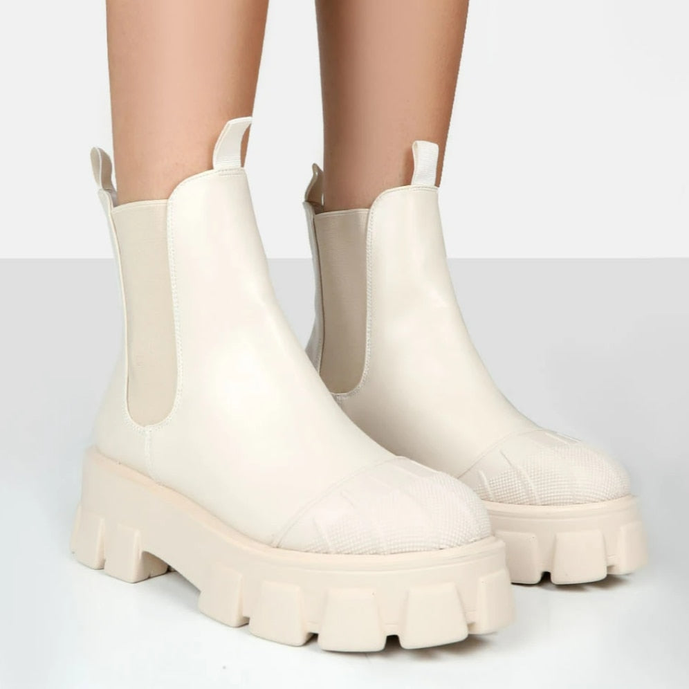 Wenkouban Fashion Winter Women Shoes Thick-Soled Women Boots Thicken Waterproof Platform Women's High Heel Shoes Botas Zapatillas Mujer