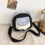 Wenkouban Japanese Style Lovely Small Bag Women Cartoon Bear Ears Nylon Bag Student Girl Crossbody Bags For Women Bolsa Mujer Shoulder Bag