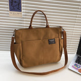 Wenkouban  Vintage Style Canvas Bag For Women Casual Tote Bag School Student Handbags Big Crossbody Bags For Women Shoulder Bag Girls Bolso