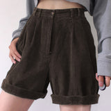 Wenkouban Shorts Women High Waist Vintage Boyfriend Style Women Shorts 2024 Casual Solid Women Shorts Streetwear Ladies Shorts Classic