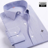 Dudalinas Male Striped Shirt Brand Clothing Pocket Mens Long Sleeve Shirt 2022 Summer Slim Fit Shirt Casual Shirt Men Clothes