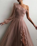 SoDigne A line Evening Dress Short 2021 Simple Evening Gown Long Sleeves Robe De Soiree Formal Party Dresses  Custom made dh1115
