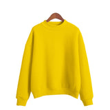 Wenkouban Woman Sweatshirts 2022 Sweet Korean O-neck Knitted Pullovers Thick Autumn Winter Candy Color Loose Hoodies Solid Womens Clothing