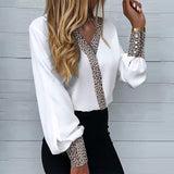 Graduation Gifts  Spring Summer Female Casual Cotton Blends Long Sleeve Blouses Women Sexy White Tops V Neck Heart Print Lantern Sleeve Shirt