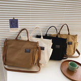 Wenkouban  Vintage Style Canvas Bag For Women Casual Tote Bag School Student Handbags Big Crossbody Bags For Women Shoulder Bag Girls Bolso