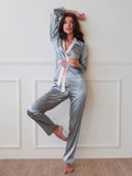 Wenkouban Color Block Women's Nightwear Lace Bra Set Woman 3 Pieces Sexy Pajamas For Women Nightgowns Home Trouser Suits Satin Nightdress