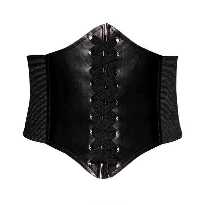 Black Sexy Women's Corset Top Female Gothic Clothing Underbust Waist Sexy Bridal Bustier Body Slimming Wide Belts Dress Girdle