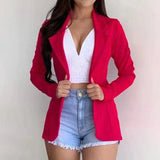 Wenkouban 2022 Spring Oversize Women's Blazer Coat Red Solid Jacket Long Sleeve Fashion Blazers Female Autumn Formal Office Lady Clothing