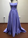 Prom Dresses 2021 with High Slit Satin Purple Vestidos De Gala Evening Party Dresses Prom Gown Robe De Soiree