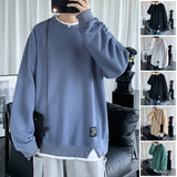Wenkouban New Autumn Essentials Sweatshirts Men's High-quality Trendy Hoodie Solid Colors Brand Japanese Streetwear Couple Pullovers