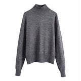 Wenkouban Ladies Autumn Winter Sweater Women Pullover Turtleneck Loose Casual Jumper Brand Knitted Chic Basic Women Sweaters Tops Female