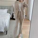 Graduation gift Women Two-Piece Set Pantsuit Office Ladies Elegant Blazer Suit Female Casual Jacket Workwear Business Clothes