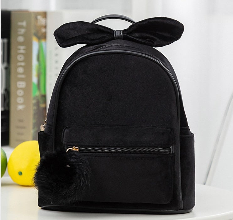 Wenkouban Cute Kid Toddler Mini Backpack Kindergarten Schoolbag Baby Cartoon Bowknot Shoulder Bag Handbag Fashion