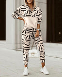 Wenkouban 2023 New Fashion Women Plaid Print Zipper Front Hooded Top & Pants Set Two Pieces Suit Flare Pants Outwear
