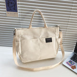 Wenkouban  Vintage Style Canvas Bag For Women Casual Tote Bag School Student Handbags Big Crossbody Bags For Women Shoulder Bag Girls Bolso