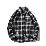 Wenkouban Plaid Shirts Men Streetwear Casual Versatile 2023 Autumn  High Quality Male Oversized Retro Flannel Long-sleeved Shirts