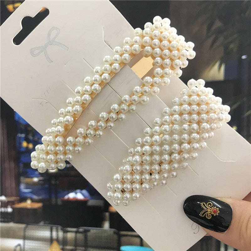 Wenkouban 6PCS Fashion Pearls Flower Chinese Hair Clips Pins For Girls Headwear Sweet Hairpins Hair Accessories Women 2022