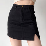 Wenkouban - New Look Split Denim Skirt