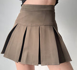 Wenkouban - Academia High-Waisted Pleated Skirt