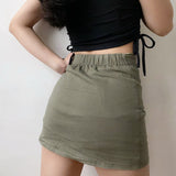 Wenkouban - Cargo Half-Length Skirt