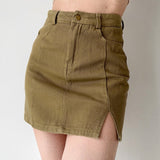 Wenkouban - New Look Split Denim Skirt