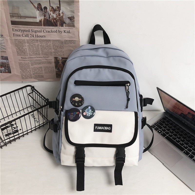 BACK TO SCHOOL  Fashion Men Mochila Black Laptop Backpack Girls Canvas Bagpack High Capacity Teenage Student Schoolbag  Women Travel Bag