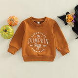 Wenkouban Halloween Hoodies Toddler Baby Girl Boy Halloween Sweatshirts Long Sleeve Letter Printed O-Neck Top