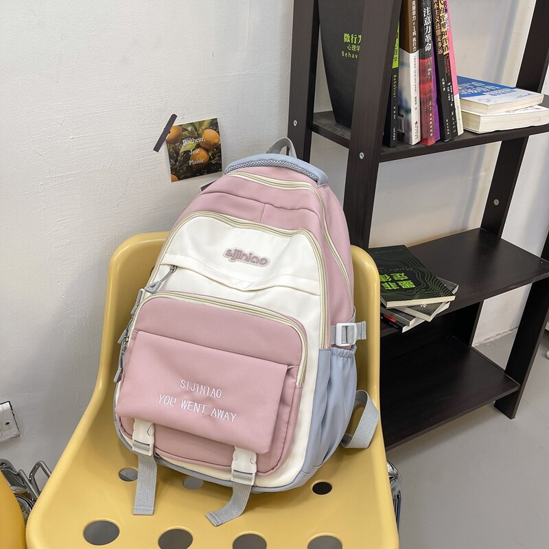 BACK TO COLLEGE  Fashion High-capacity Women Travel Mochila Student Bookbag Laptop Rucksack High School Girls Schoolbag Nylon Backpack