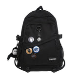 Wenkouban Cool Trendy Ladies Male Badge Bag Men Women Travel Net School Backpack Girl Boy Mesh Student Backpack Female College Bag Fashion