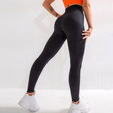 Wenkouban Peach Hip Female Fitness Leggings Tight Breathable Gym Yoga Sports Pants Sexy Seamless High Waist Hip Lift Yoga Pants