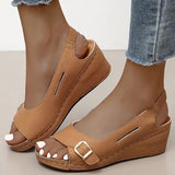 Wenkouban Women Sandals Summer 2023 Heels Sandalias Mujer Elegant Wedges Shoes For Women Summer Footwear Woman Heeled Shoes Wedge Heel