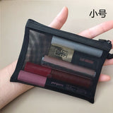 Wenkouban  Mini Mesh Cosmetic Bag Women Portable Lipstick Bag Makeup Bag One Set Makeup Pouch Toiletry Bag Necessarie Feminina Kosmetyczka