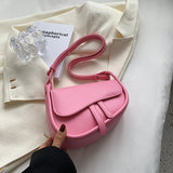 Wenkouban Fashion Leather Saddle Bag Woman Flap Handbag New Shoulder Bags Solid Color 2023 High Quality Luxury Small Purses All-Match