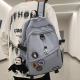 Wenkouban Cool Trendy Ladies Male Badge Bag Men Women Travel Net School Backpack Girl Boy Mesh Student Backpack Female College Bag Fashion