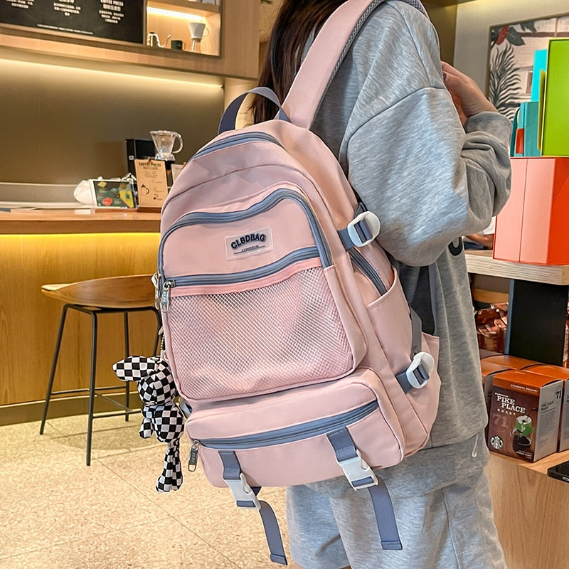 BACK TO SCHOOL  Fashion Bookbag for Girls High School Bag Schoolbag Boy Black Backpack Women Kawaii Mochila Teens Cute Travel Rucksack
