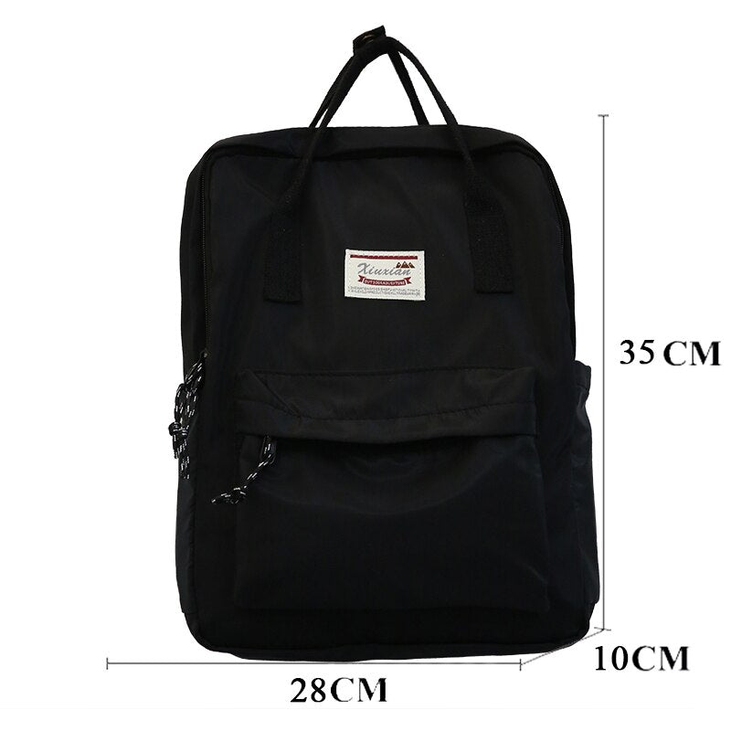 Back to school  Simple Lovers Backpack Fashion Boy Girl Waterproof Bookbag Cheap Teen Schoolbag Men Black Rucksack Male Travel Mochila