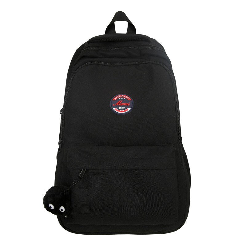 Back to school  Fashion Simplicity Men Rucksack Waterproof Black Mochila for High School Boys Girls Bookbag Lovers Bagpack Schoolbag
