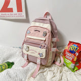 BACK TO SCHOOL   Fashion Kawaii Schoolbag for Teenage Waterproof Nylon Girls Bagpack Women Laptop Backpack Travel Bag Black Bookbag