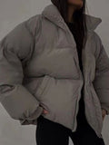 Wenkouban Winter Zipper Casual Y2K Clothes Loose Over Sized Jackets For Women 2023 Korean Fashion Streetwear Pocket Warm Coats