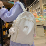 Wenkouban Trendy Women Yellow Laptop School Bag Girl Travel Kawaii Book Backpack Fashion Lady Leisure Bag Female Cute College Backpack New