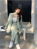 Wenkouban Spring Autumn Women's Blazer Suit Office Ladies Elegant Solid Pantsuit Female Casual Work Wear 2 Piece Set Clothes
