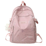 Wenkouban Female Cute Pink College Backpack Cool Women School Bag Girl Travel Book Laptop Backpack Fashion Ladies Trendy Color Student Bag