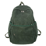 Wenkouban Fashion Ladies Male Corduroy Vintage College Backpack Girl Boy Travel Leisure Retro Book Bag Female Laptop Men Women School Bags
