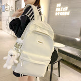 Back to school  Fashion Kawaii Teen Bookbag Waterproof Girls Mochila Cute Candy Color Schoolbag Lady Travel Bagpack Trendy Rucksack