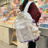 BACK TO SCHOOL   Fashion Teens Kawaii Bookbag Women Bag Mochila for Girls High School Schoolbag Boy Black Backpack Cute Travel Rucksack