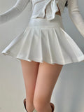 Wenkouban Sexy High Waist Thin A-Line Safety Skorts Pleated Skirt Hot Korean Women  JK Kawaii Korean  U6AN