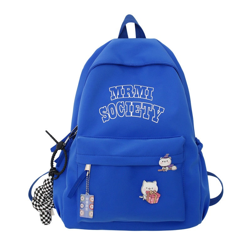 Back to school  Fashion Simple Letter Women Backpack Girl Boy Laptop Rucksack Student Lovers School Bag Femal Shoulder Travel Mochila